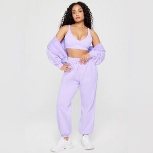 NWT Fabletics Weekend Baggy Jogger, washed lilac lotus color, size small